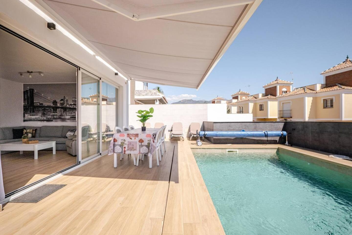 Villa Antonia Mar - Private & Heated Pool - Punta Lara Нерха Екстер'єр фото